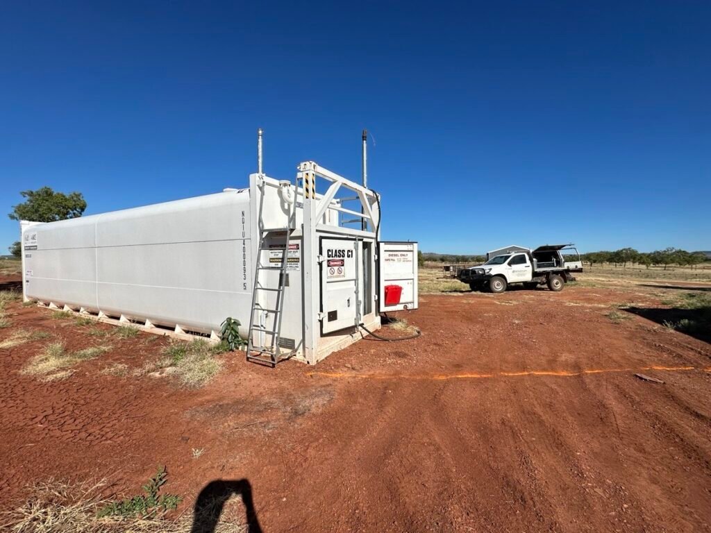 Diesel tank installation at Victoria River Research Station by Jetstream Electrical