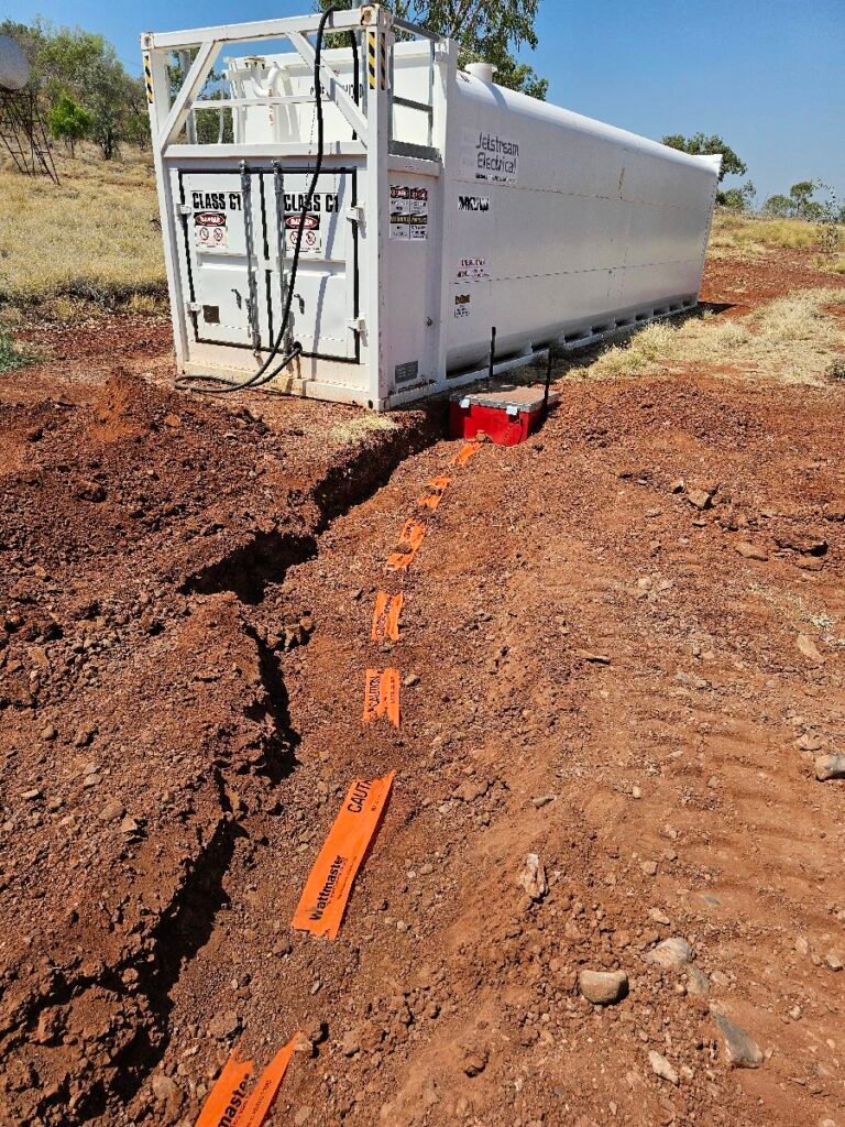 Diesel tank installation at Victoria River Research Station by Jetstream Electrical